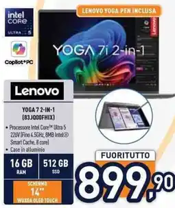 Unieuro Lenovo YOGA 7 2-in-1 offerta