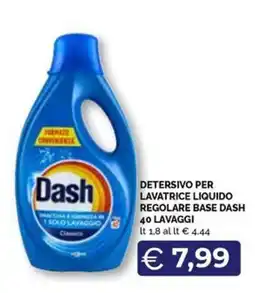 Maxisconto Detersivo per lavatrice liquido regolare base Dash offerta