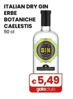 Gala Supermercati Italian Dry Gin Erbe Botaniche Caelestis offerta
