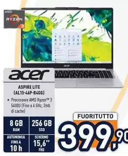 Unieuro Acer Aspire Lite offerta