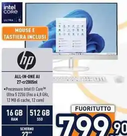 Unieuro HP ALL-IN-ONE AI 27-cr2005nl offerta