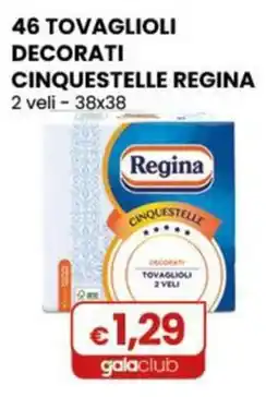 Gala Supermercati Tovaglioli decorati cinque stelle regina offerta