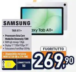Unieuro Samsung Tab A11+ offerta