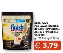 Mercatò Local Detersivo per lavastoviglie in caps powerball all in 1 finish x14 offerta