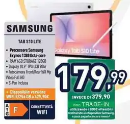 Unieuro Samsung Tab S10 Lite offerta