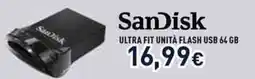 Unieuro SanDisk Ultra Fit unità flash USB 64 GB offerta