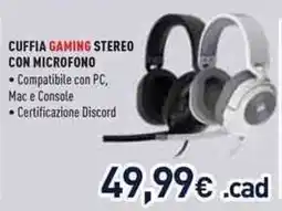 Unieuro Cuffia gaming stereo con microfono offerta