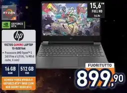 Unieuro Hp VICTUS GAMING LAPTOP 15-fb3016nl offerta