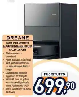 Unieuro Dreame robot aspirapolvere e lavapavimenti Aqua 10 Ultra Roller Complete offerta
