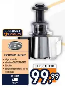 Unieuro Estrattore juice art R.G.V. offerta