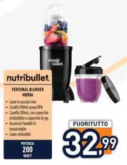 Unieuro Nutribullet personal blender offerta