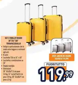 Unieuro Set 3 trolley rigidi offerta