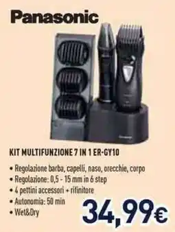 Unieuro Panasonic Kit multifunzione 7 in 1 ER-GY10 offerta