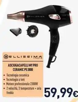 Unieuro Bellissima asciugacapelli my pro ceramic p5 3800 offerta