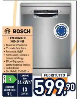 Unieuro Lavastoviglie Bosch SMS4ENI06E offerta