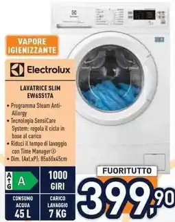 Unieuro Lavatrice slim Electrolux offerta