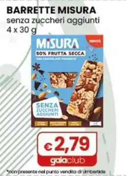 Gala Supermercati Barrette misura senza zuccheri aggiunti offerta
