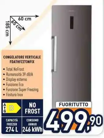 Congelatore verticale Fdathfz273nfix