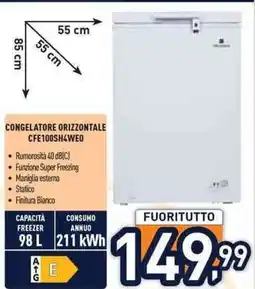 Unieuro Congelatore orizzontale CFE100SH4WE0 offerta