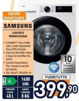 Unieuro Samsung lavatrice offerta