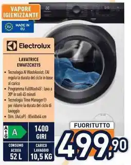 Unieuro Lavatrice Electrolux offerta