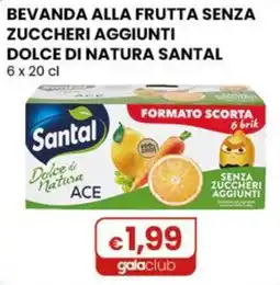 Gala Supermercati Beveranda alla frutta senza zuccheri aggiunti dolce di natura santal offerta