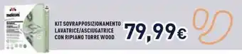 Unieuro Kit sovrapposizionamento lavatrice/asciugatrice con ripiano torre wood offerta