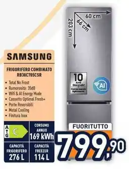 Unieuro Samsung frigorifero combinato offerta