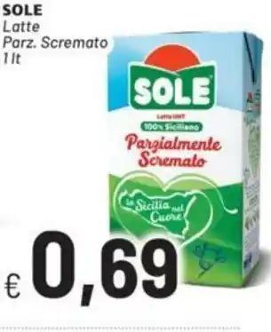 Sisa Sole Latte Parz. Scremato 1lt offerta
