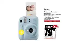 MediaWorld instax Fotocamera Compatta Ins Mini 12 offerta