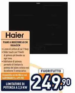 Unieuro Haier piano a induzione 60 cm offerta