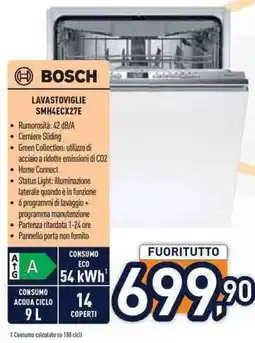 Unieuro Bosch lavastoviglie SMH4ECX27E offerta
