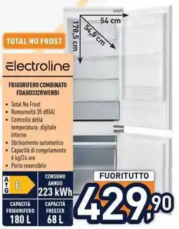 Unieuro Frigorifero combinato Electroline offerta