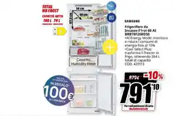 MediaWorld Samsung Frigorifero da Incasso F1rst 60 AI offerta