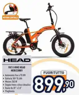 Unieuro Fat E-Bike Head offerta