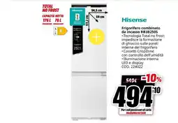 MediaWorld Frigorifero combinato da incasso Hisense offerta