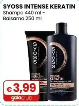 Gala Supermercati Syoss intense keratin shampoo balsamo offerta