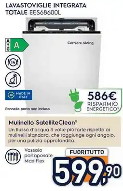 Unieuro LAVASTOVIGLIE INTEGRATA TOTALE EES68600L offerta
