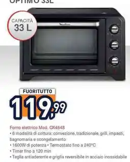 Unieuro Forno elettrico Mod. OX4648 offerta
