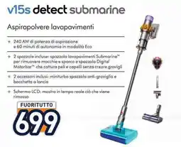 Unieuro v15s detect submarine Aspirapolvere lavapavimenti offerta