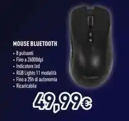 Unieuro Mouse bluetooth offerta