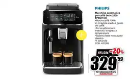 MediaWorld Philips macchina automatica per caffè Serie 3300 offerta