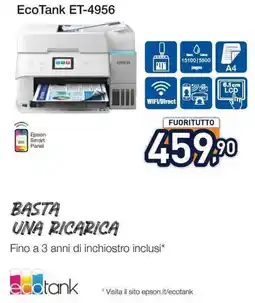 Unieuro Epson EcoTank ET-4956 offerta