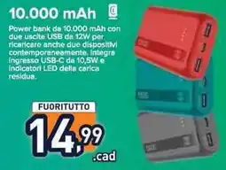 Unieuro Power bank da 10.000 mAh offerta