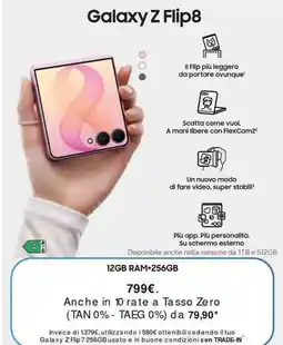 Unieuro Samsung Galaxy Z Flip8 offerta