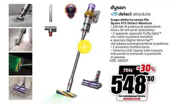 Dyson v15 detect absolute Scopa elettrica senza filo Dyson V15 Detect Absolute
