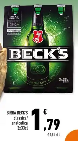 Conad Margherita Birra Beck's classica/analcolica offerta