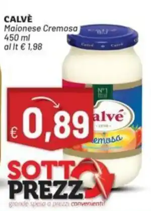 Sisa Calvé Maionese Cremosa 450ml offerta
