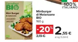 Carrefour Express Carrefour BIO Mini Burger di melanzane offerta