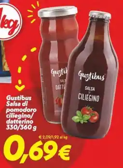 Iper Super Conveniente Gustibus Salsa di pomodoro ciliegino offerta